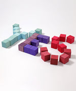 The word yes written with the blocks from the Grimm's Large Mosaic Square.
