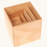 Grimms large wooden natural building boxes perfect for sorting and stacking games