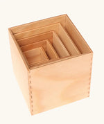 Grimms large wooden natural building boxes perfect for sorting and stacking games