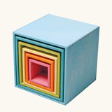 Grimms large wooden pastel building boxes perfect for sorting and stacking games