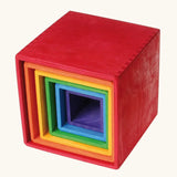 Grimms large wooden rainbow building boxes perfect for sorting and stacking games