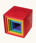 Grimms large wooden rainbow building boxes perfect for sorting and stacking games