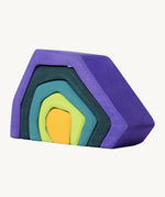 Grimm's large earth. 5 handcrafted wooden angular arched pieces in cool earthy shades