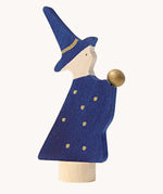 Grimm's Magician Decorative Figure, a navy blue wizard with gold details. 