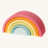 A Grimm's Medium Pastel Rainbow (6 Pieces) on a plain background. 