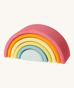 A Grimm's Medium Pastel Rainbow (6 Pieces) on a plain background. 