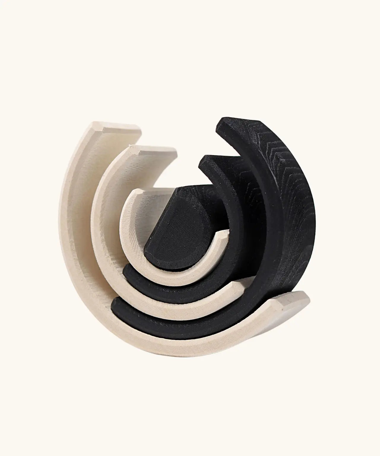 Grimm's mini monochrome wooden rainbow.