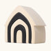Grimm's monochrome house. Includes 5 handcrafted wooden house shapes, three white and two black that slot into each other