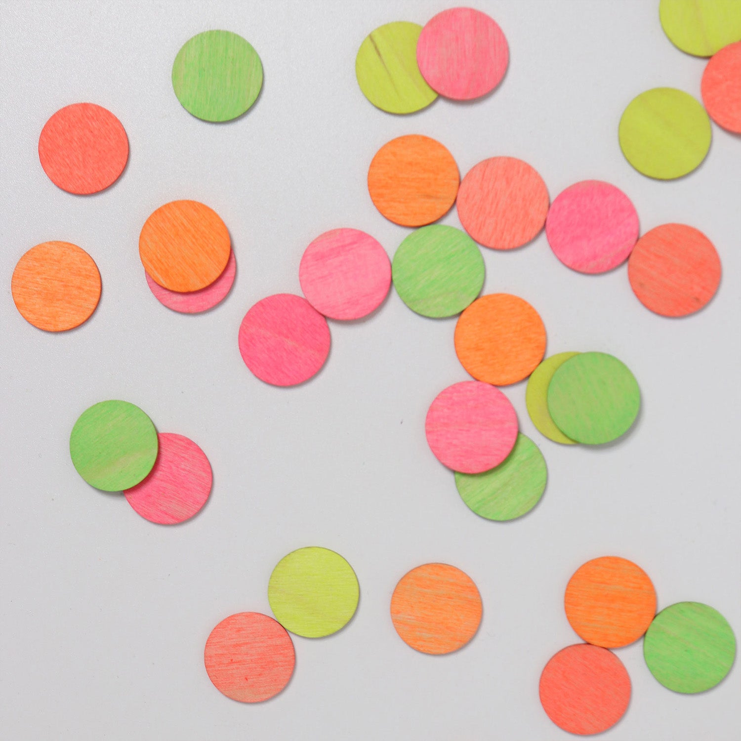 Grimm's Neon Celebration Confetti Dots on a plain background.