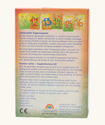 Back of the box holding the Grimms number supplementary cards showing how the cards can be used.