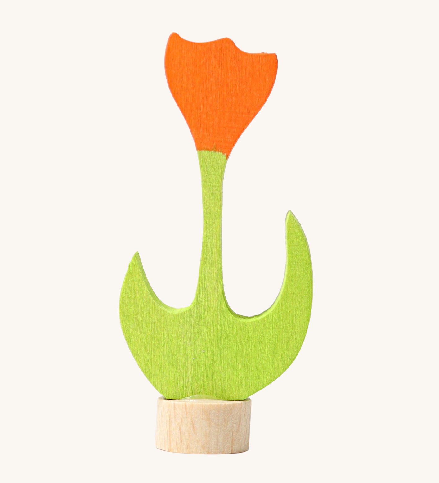 Grimm's Orange Tulip Decorative Figure. A wide range of Waldorf inspired celebration rings and decorative figures are available at Babipur.