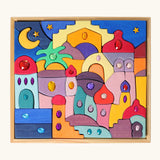 Grimm's orient sparkling building set wooden toy.