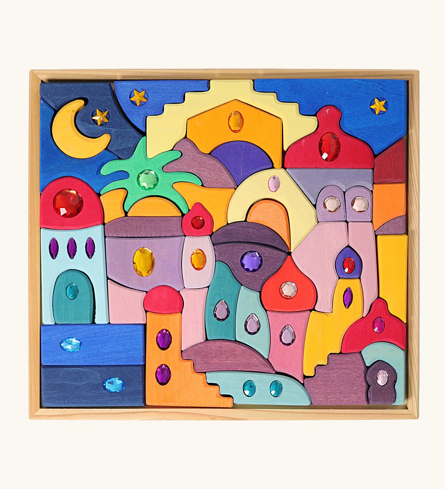 Grimm's orient sparkling building set wooden toy.