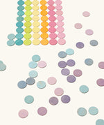 Grimms handcrafted wooden confetti dots in a pastel palette. Made for decoration and mandala flatlays