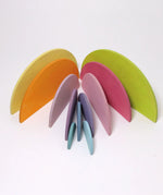 Grimms wooden pastel semi circles standing in uniform