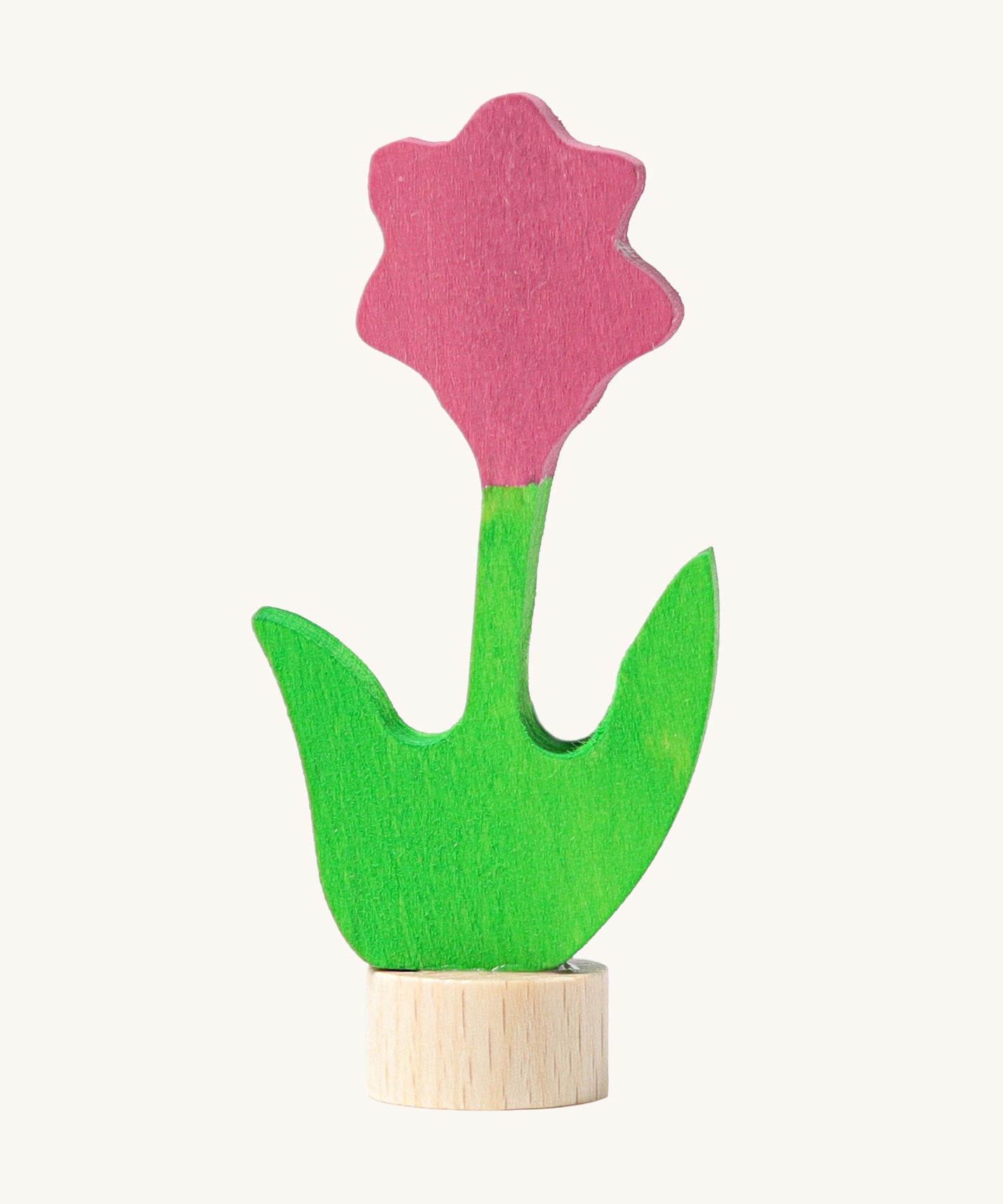 Grimm's Pink Flower Decorative Figure.  A wide range of Waldorf inspired celebration rings and decorative figures are available at Babipur.