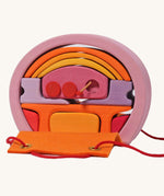 Grimm's Pink Mobile Home wooden Toy Set.