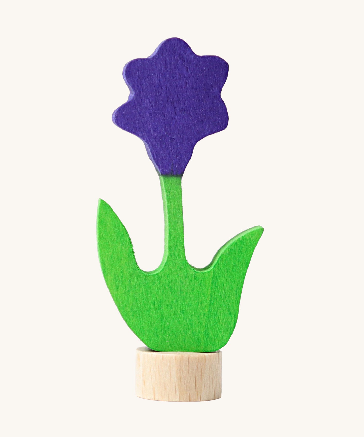Grimm's Purple Flower Decorative Figure. A wide range of Waldorf inspired celebration rings and decorative figures are available at Babipur.