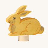 Grimm's Sitting Rabbit Decorative Figure. These Waldorf inspired decorative figures are part of a wide range of wooden decorations for celebration rings available here at Babipur.