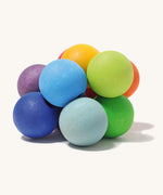 Grimm's Wooden Rainbow Beads Baby Grasper Toy.