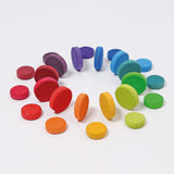 Grimms large and small wooden coins, perfect for learning and creative play 