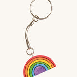 Grimm's Wooden Rainbow Keyring. Add another rainbow to your collection from our range of wooden toys and decorations available here at Babipur. 