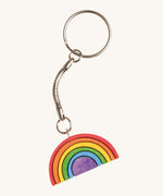 Grimm's Wooden Rainbow Keyring. Add another rainbow to your collection from our range of wooden toys and decorations available here at Babipur. 