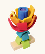 Grimm's rainbow stacking tower. 2 7-piece rainbows on a stacking pole.