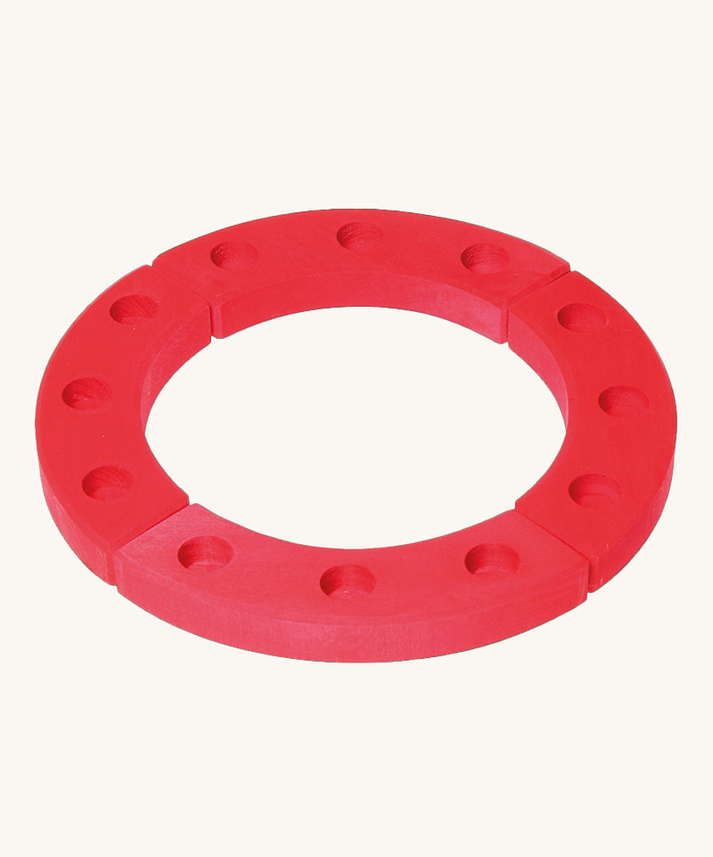 Grimm's Red 12-Hole Celebration Ring on a plain background.