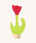 A Grimm's Red Tulip Decorative Figure. These Wardorf inspired decorative figures are part of a wide range of wooden decorations for celebration rings available here at Babipur.