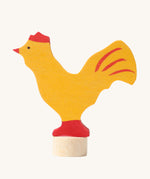 Grimm's Yellow Rooster Decorative Figure. A wide range of Waldorf inspired celebration rings and decorative figures are available at Babipur.