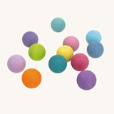 Grimm's Small Pastel wooden balls. These Grimm's toys are part of a wide range of wooden toys available here at Babipur.  