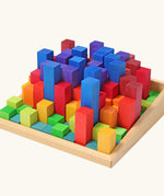 Grimm's small stepped counting blocks in a tray.