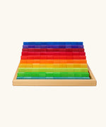 Grimm's small stepped counting blocks in a tray.