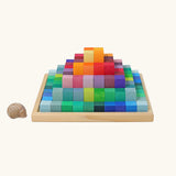Grimm's Small Stepped Pyramid in a wooden tray.