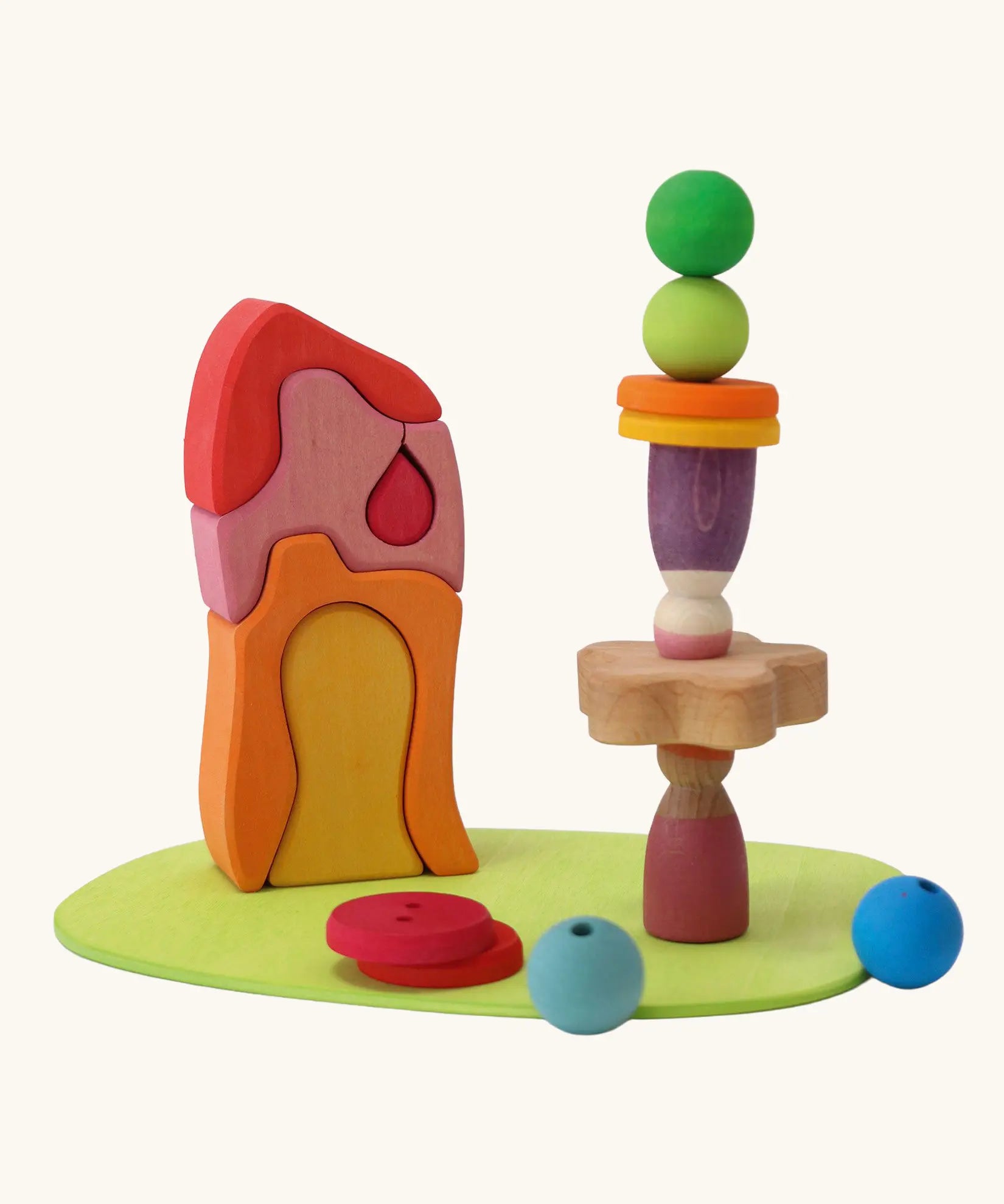Grimm's small world play by the meadow wooden toy set. 