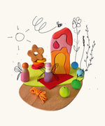 Grimm's small world play by the meadow wooden toy set. 