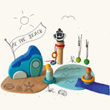 Grimm's small world play by the water wooden toy set.