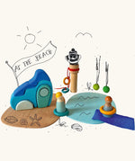Grimm's small world play by the water wooden toy set.