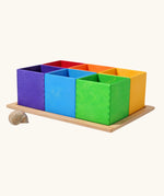 Grimm's small sorting helper wooden boxes 6 piece set.