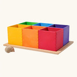 Grimm's small sorting helper wooden boxes 6 piece set.