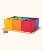 Grimm's small sorting helper wooden boxes 6 piece set.