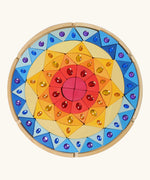 Grimms sparkling mandala set includes brightly coloured pieces in different shapes with jewels and circular frame