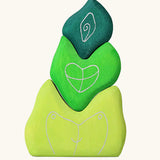 Grimm's tower leaves wooden stacking blocks set.