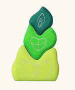 Grimm's tower leaves wooden stacking blocks set.