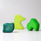 Pieces of the Grimm's tower leaves wooden stacking blocks set.