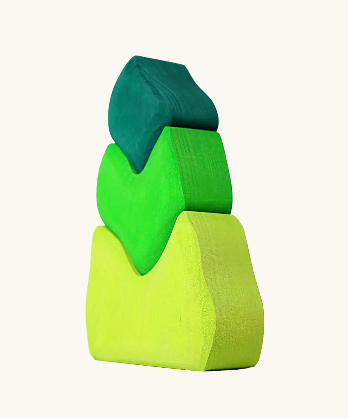 Back of the Grimm's tower leaves wooden stacking blocks set.