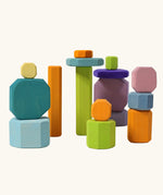Grimm's tree slices wooden coloured building blocks. 
