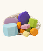 Grimm's tree slices wooden coloured building blocks. 