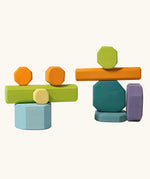 Grimm's tree slices wooden coloured building blocks. 